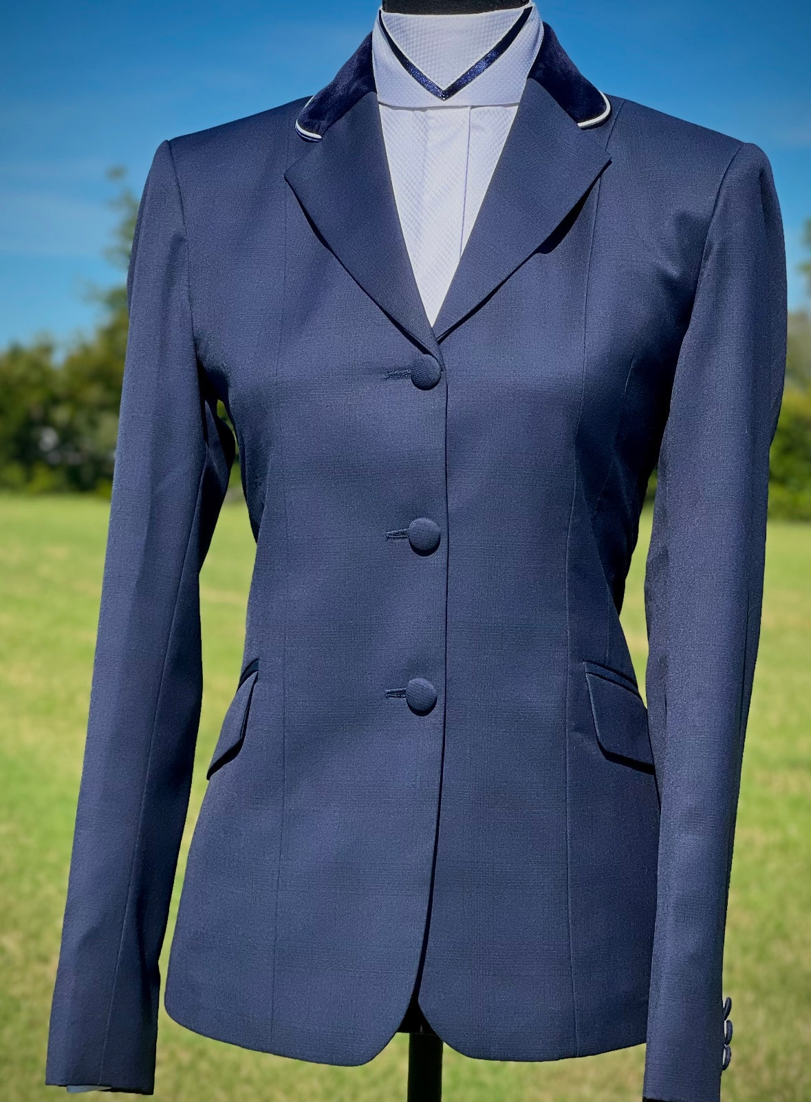 Boo Yah Navy and Black Plaid with Velvet and Piping - Size 12
