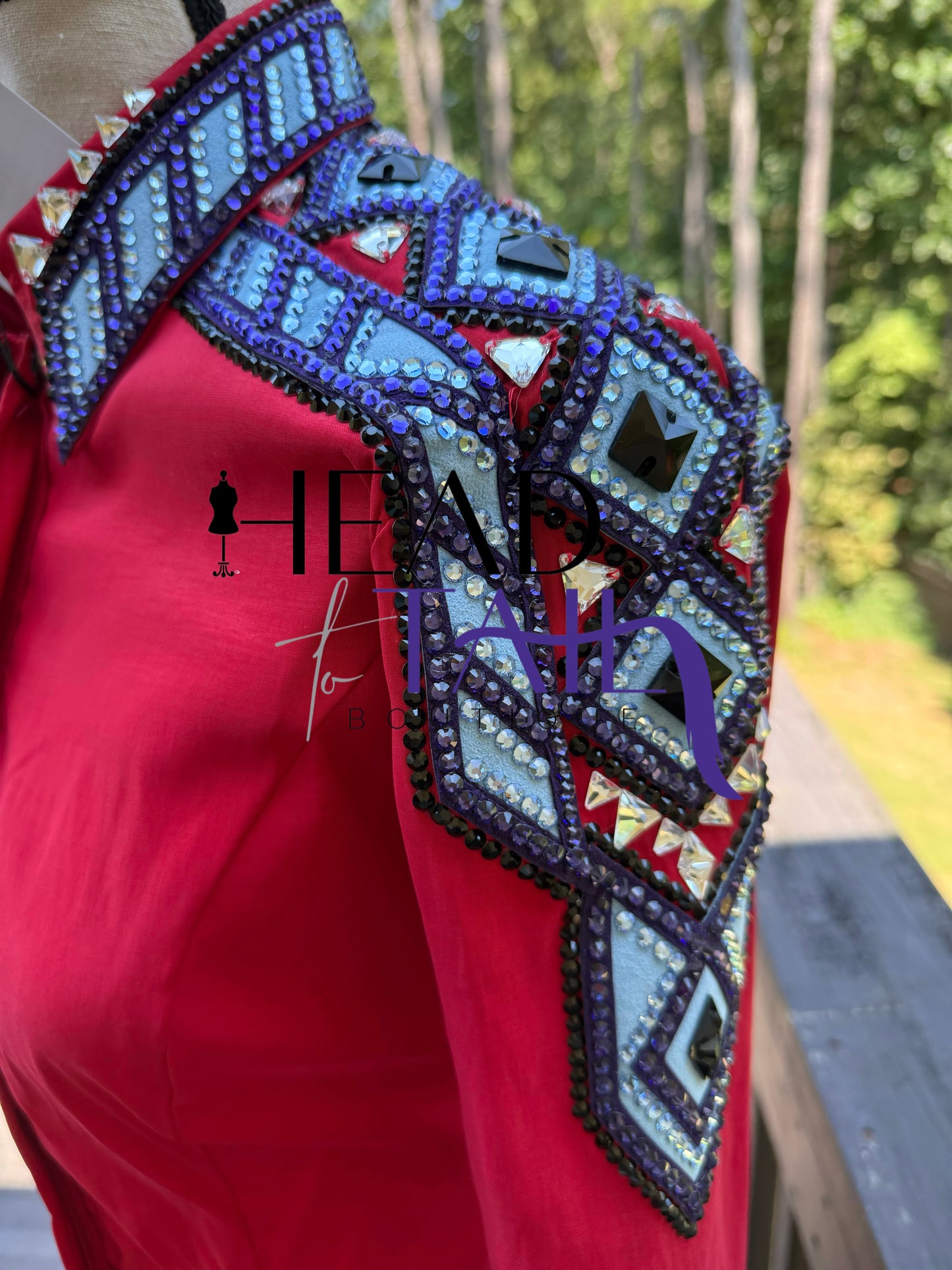 Kevin Garcia Originals Deep Red & Purple with Shoulder Design and 1/2 Sleeve - Custom Piece APX 6
