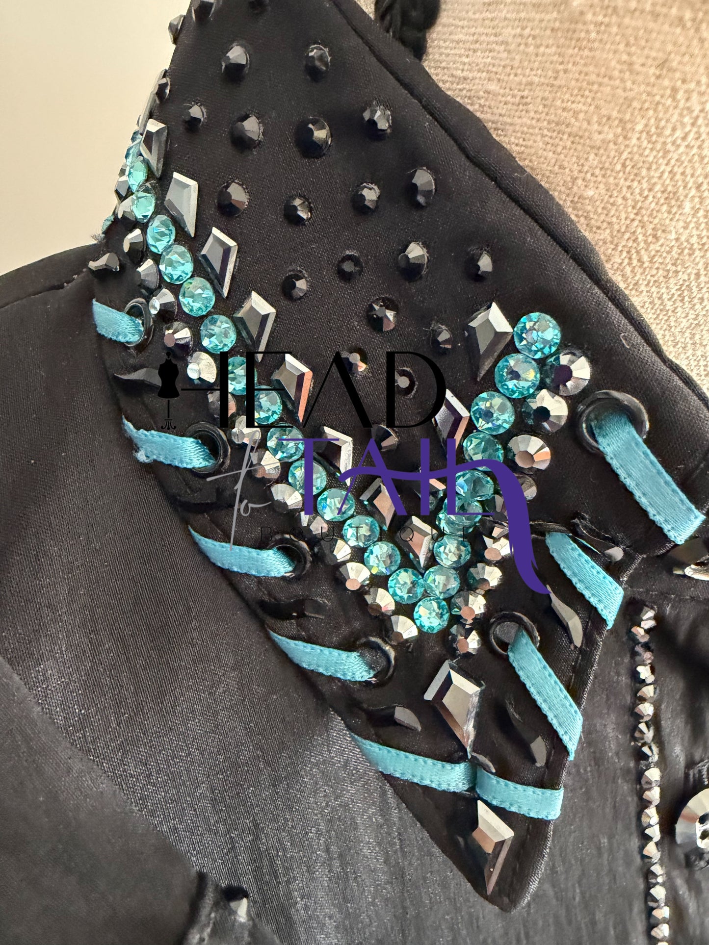 Lindsey James Black w/Blue Whip Stitch & Yoke- X-Small/Small