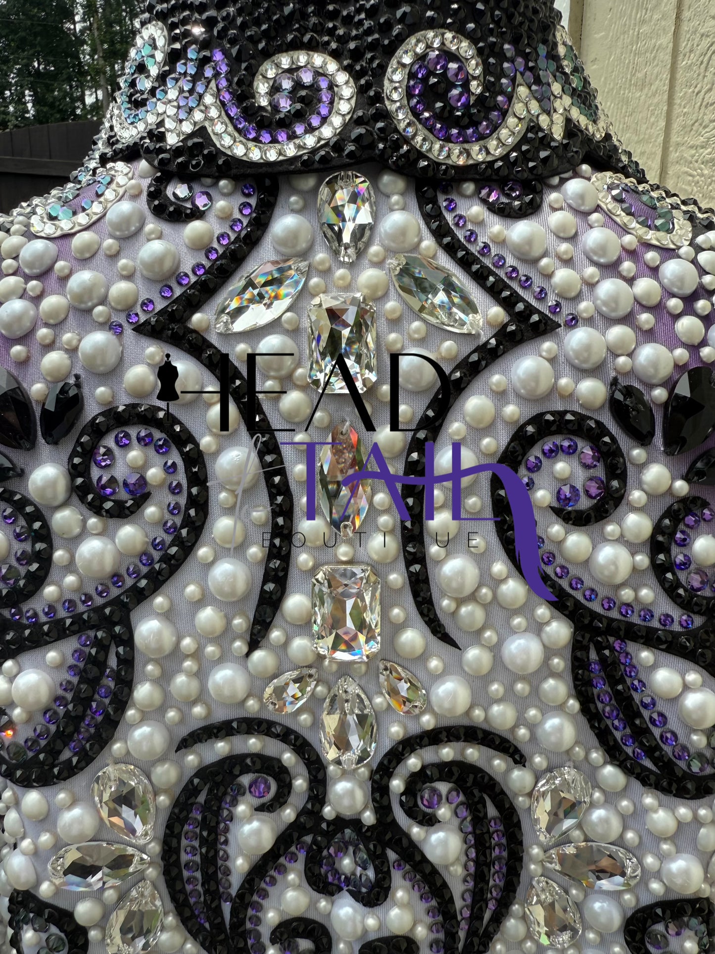 Lindsey James Show Clothing Purple, White, Black & Pearl Jacket - 3XL