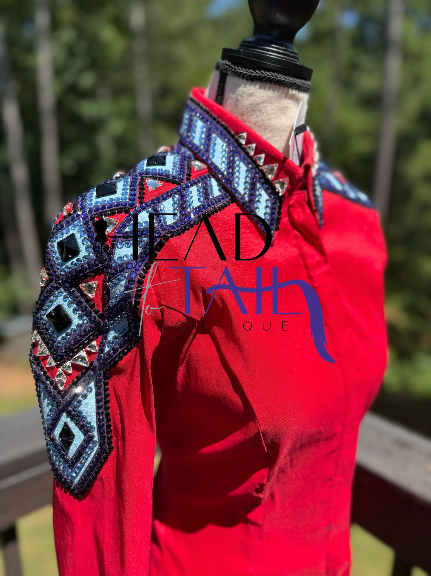 Kevin Garcia Originals Deep Red & Purple with Shoulder Design and 1/2 Sleeve - Custom Piece APX 6