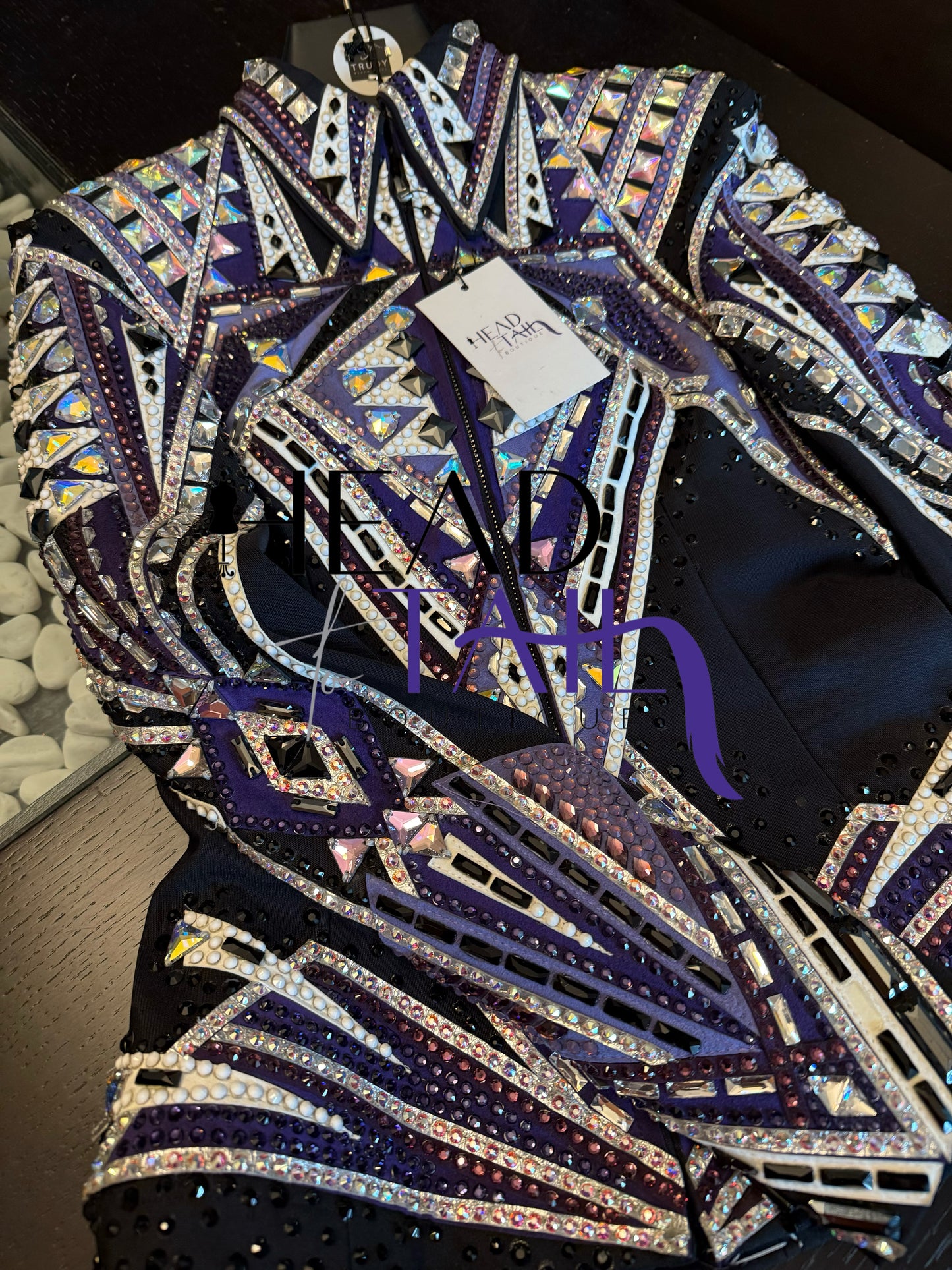 Trudy Black Label Purples and White Jacket - X-Small