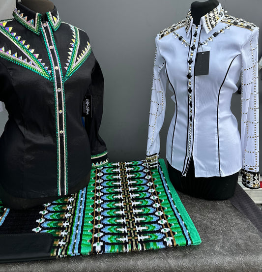 Housewear Show Clothing White, Black & Gold Day Shirt - Medium