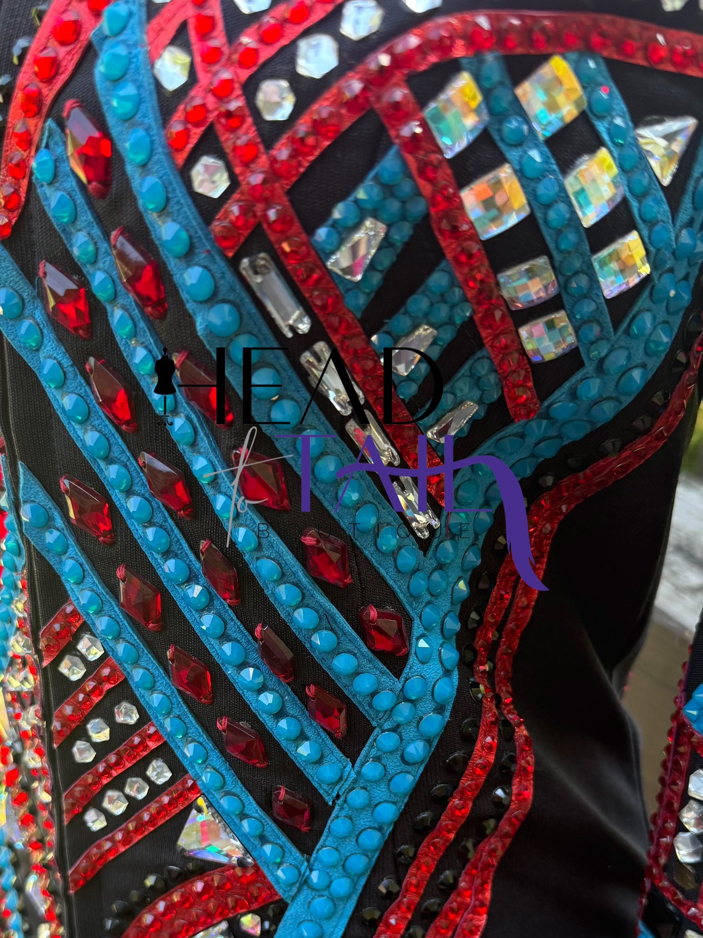 Trudy Black Label Red & Blue Opal Showmanship Jacket - Small/Medium