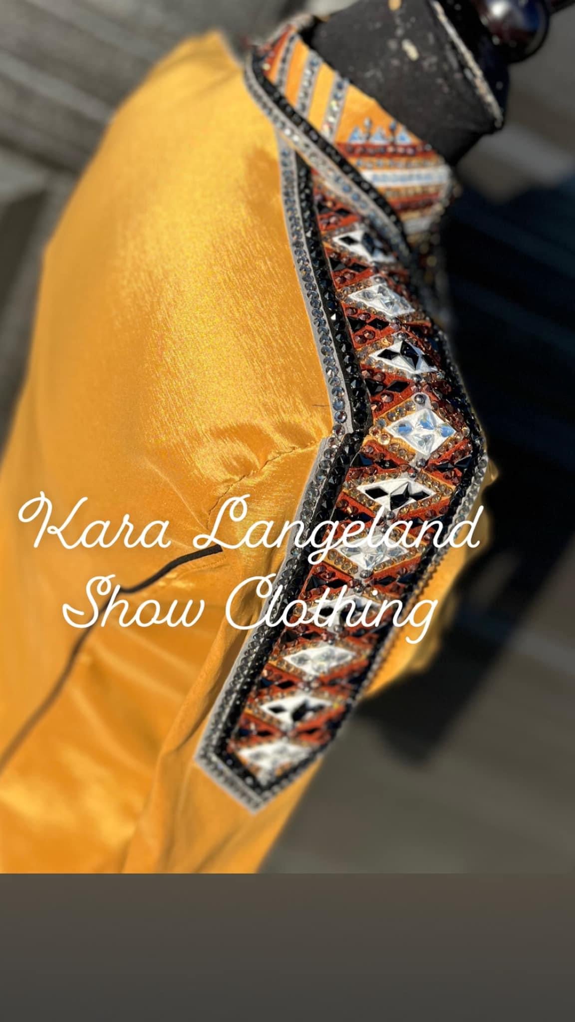 Kara Langeland Mustard Gold, Black & Gray Day Shirt - Small/Medium