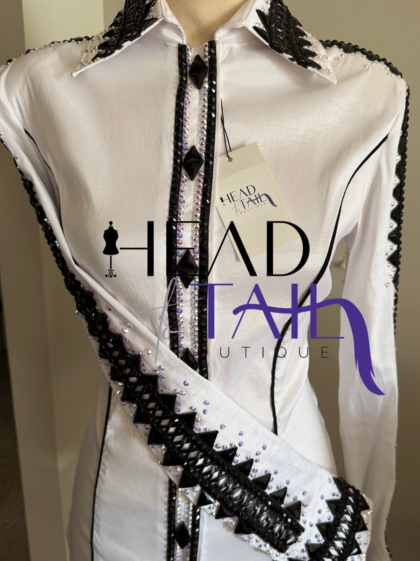 Kevin Garcia Originals White w/Black Leather Lace up - Size 6