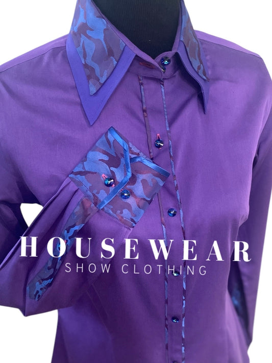HouseWear Tailored Collection Purple & Purple/Blue Camo Print - Medium