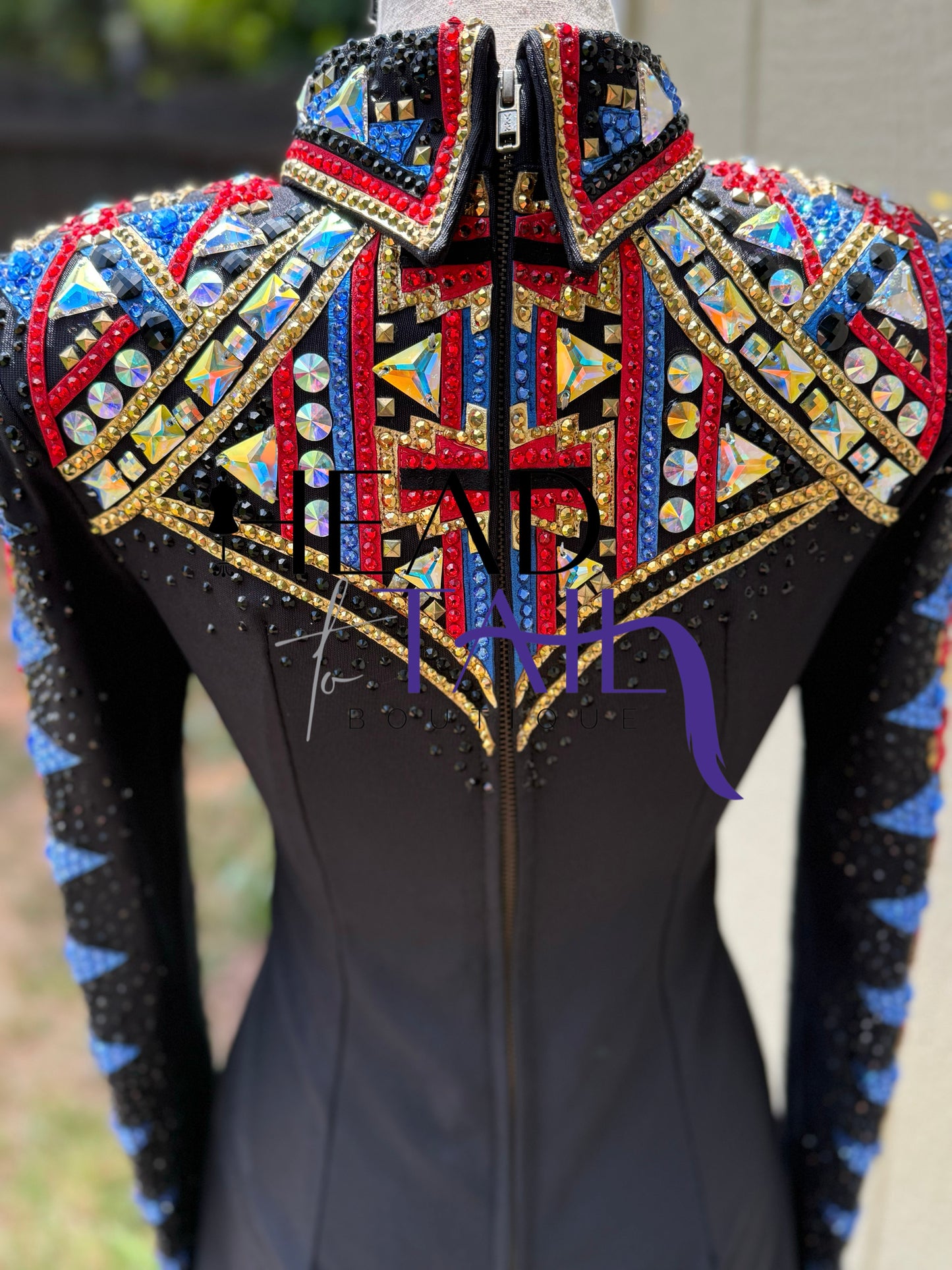 Trudy Black Label Black, Red , Blue & Gold - XS/Small