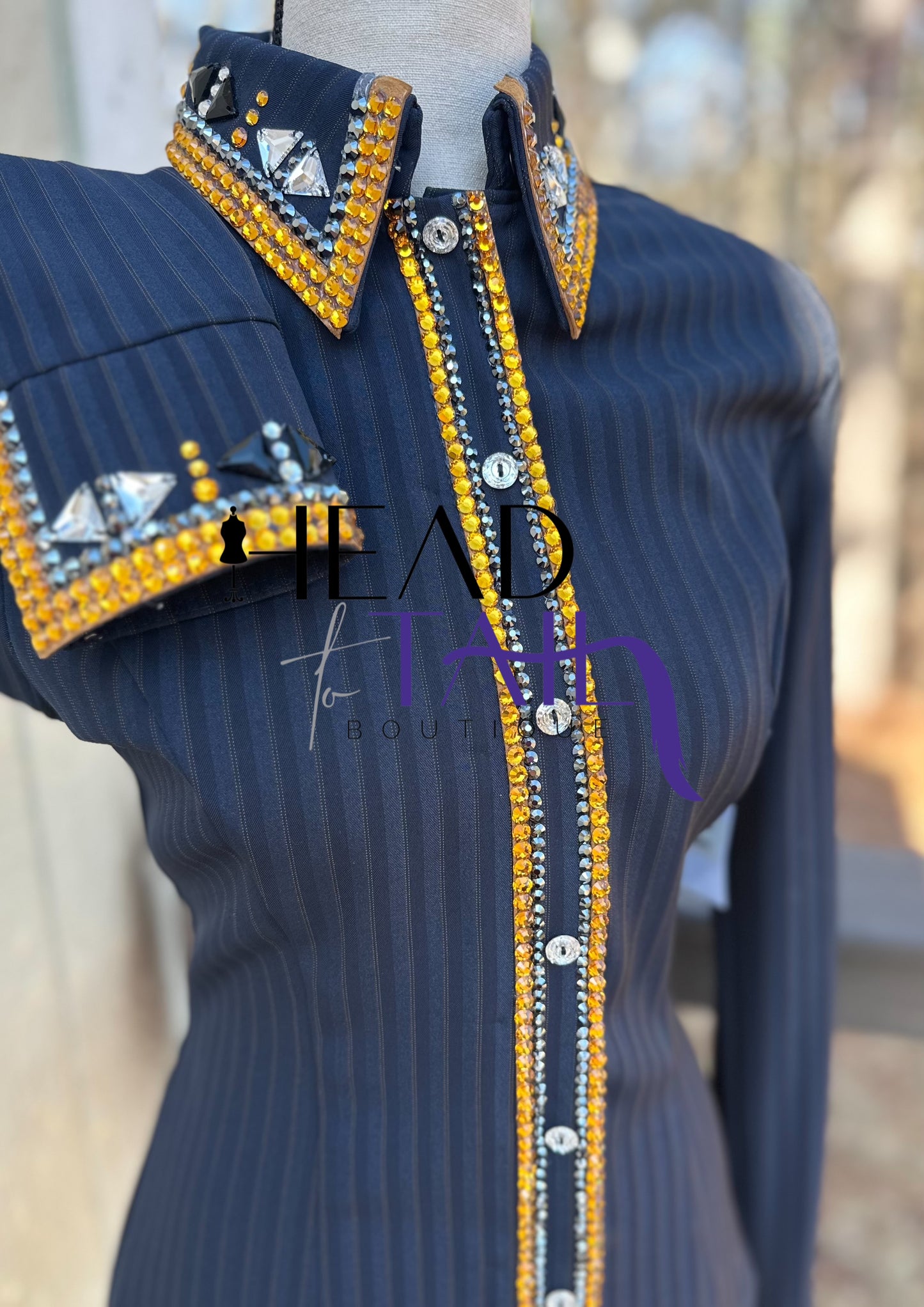 Kevin Garcia Originals Navy w/ Copper Pin Stripe - Size 6