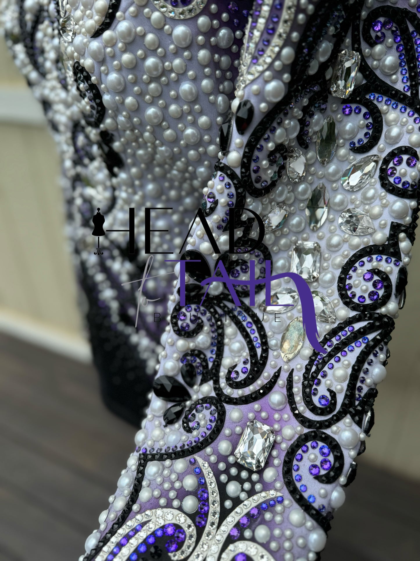 Lindsey James Show Clothing Purple, White, Black & Pearl Jacket - 3XL