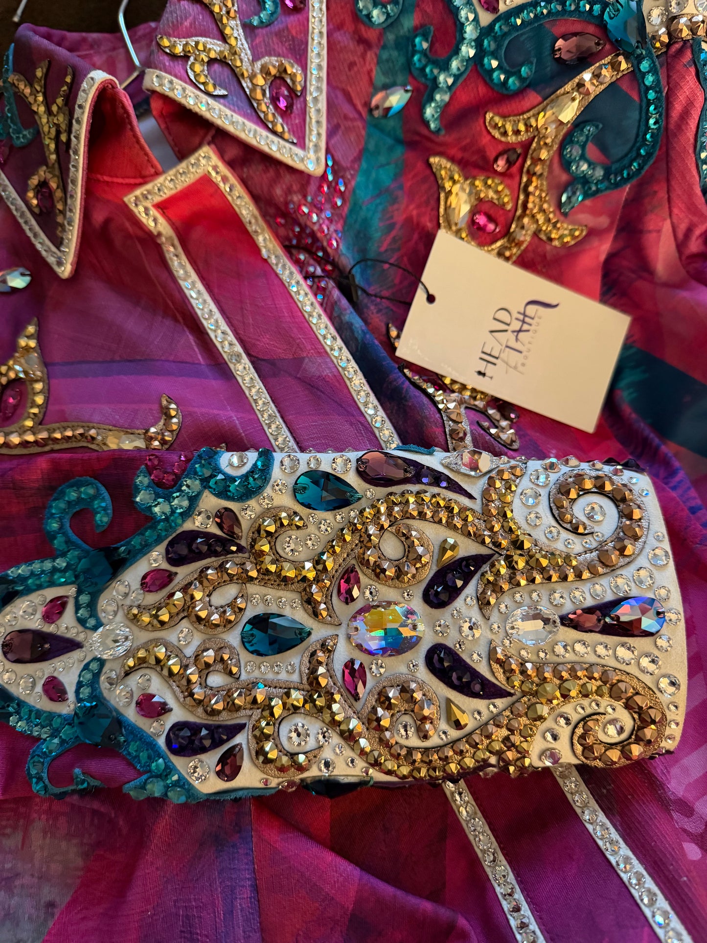 Royali Designed Pink, Purple, Teal & Gold Print Day Day Shirt - Small