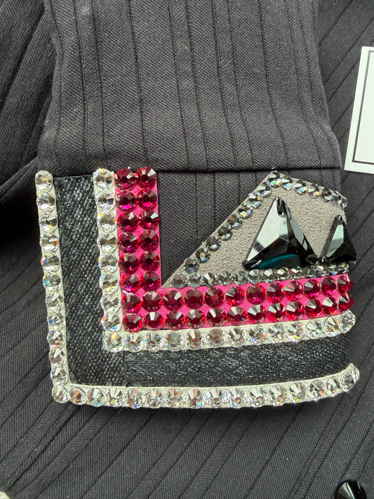 Kevin Garcia Originals Black, Silver, Gun Metal & Pink Half Sleeve - Size 10