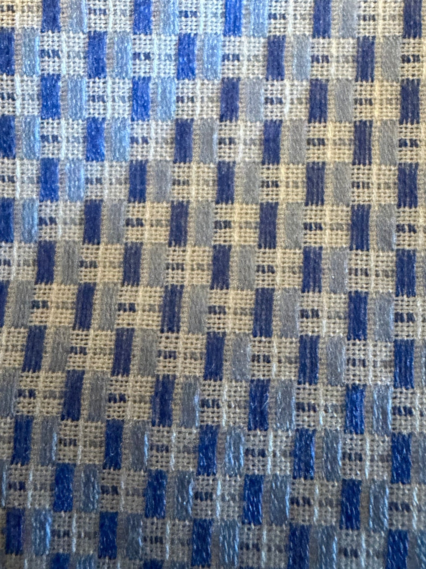 Boo Yah Light Blue/White Print With Black Thick Velvet & Navy V Collars - Size 40