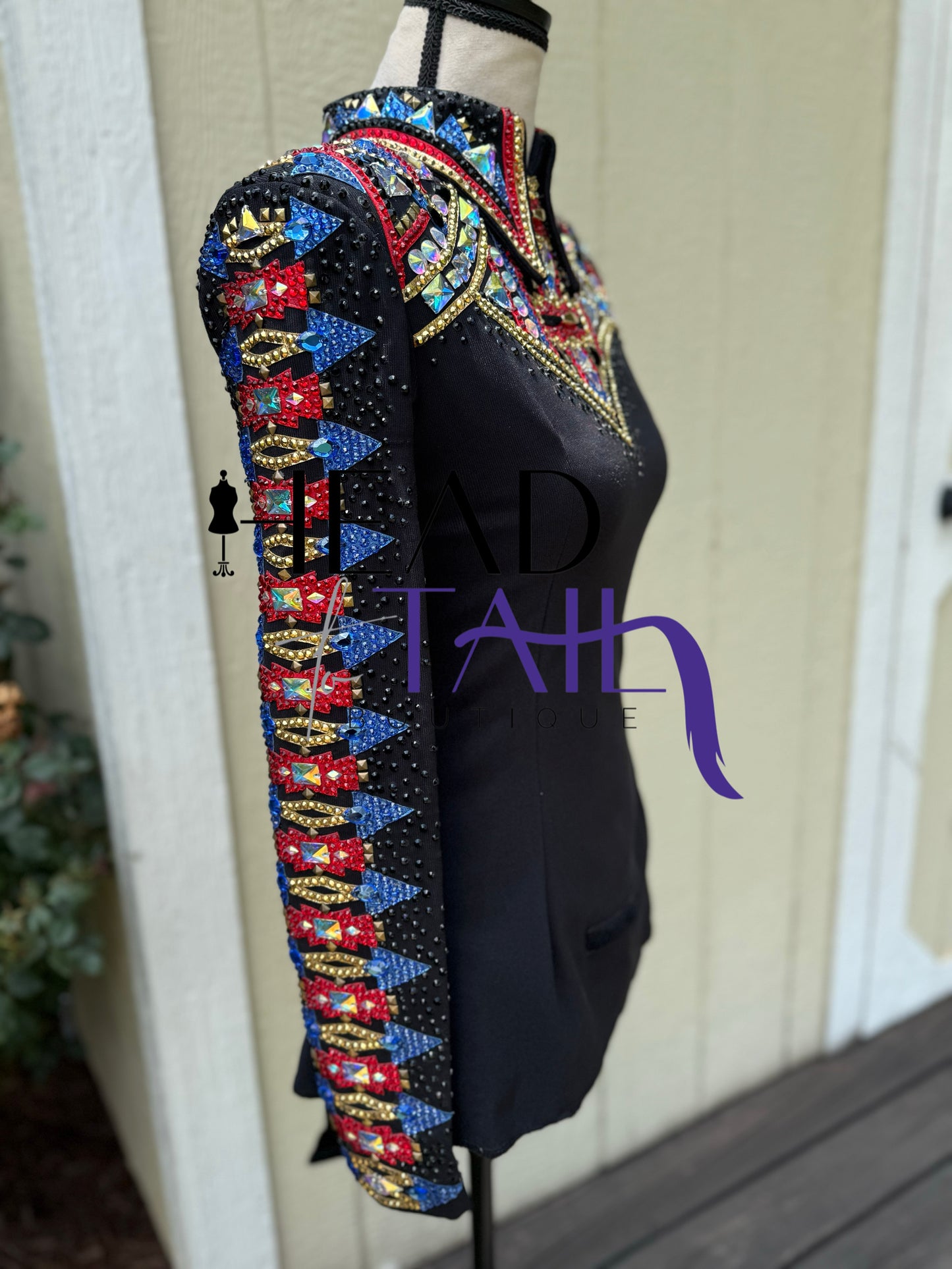 Trudy Black Label Black, Red , Blue & Gold - XS/Small