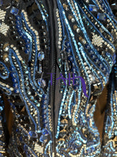 Load image into Gallery viewer, Lindsey James Show Clothing Blue &amp; Silver Showmanship Jacket - YOUTH/Adult XS
