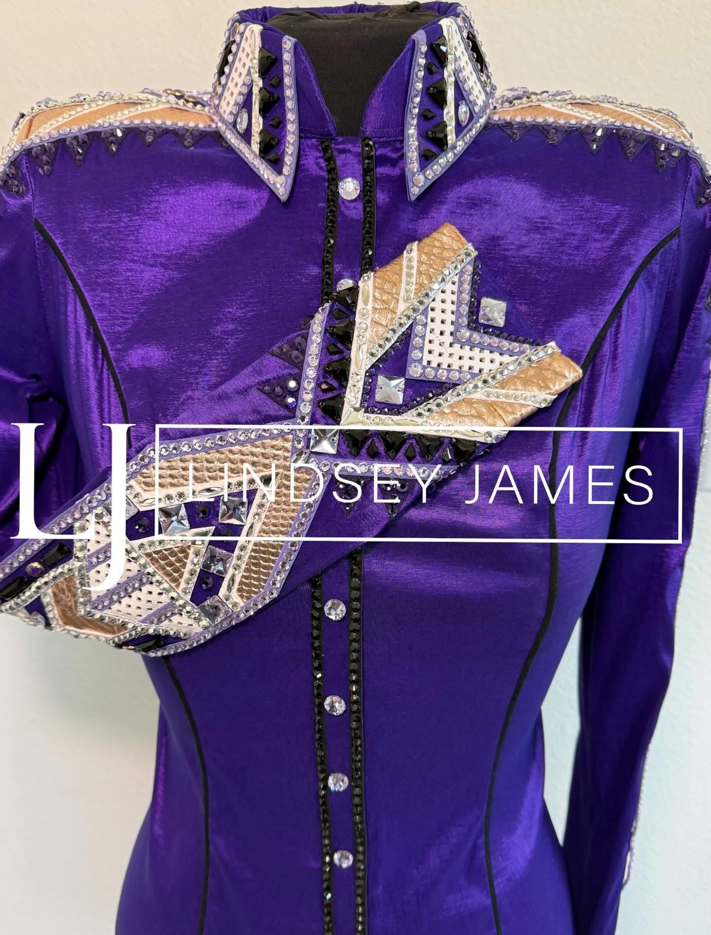 Lindsey James Purple, White & Rose Gold - Full Sleeve - Small/Medium
