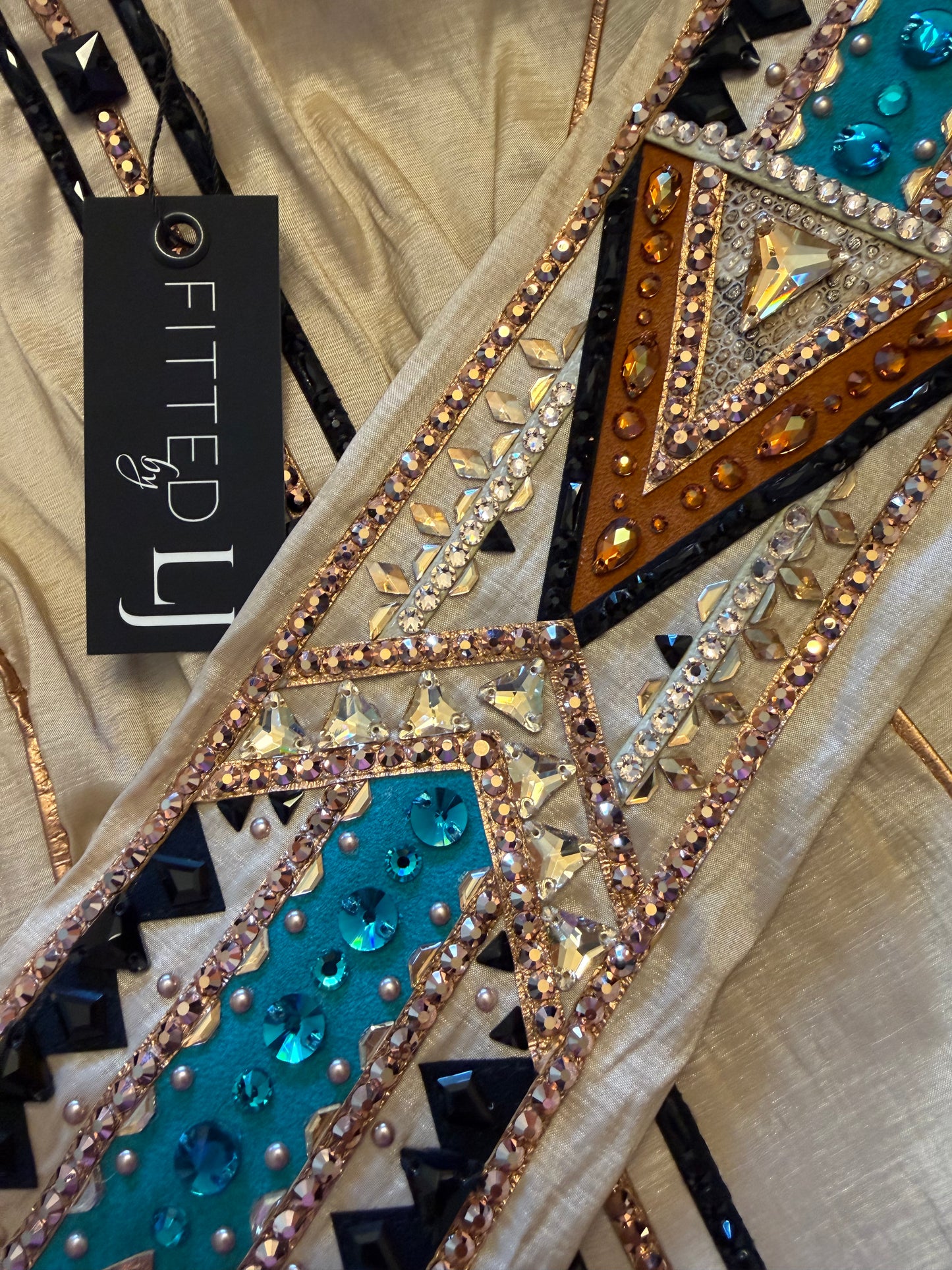 Lindsey James Champagne with Turquoise & Rose Gold - Full Sleeve - Medium/Large