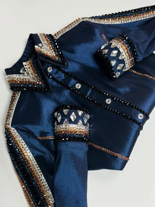 Kevin Garcia Originals Navy, Silver, Copper & Gold Half Sleeve - Size 2/4