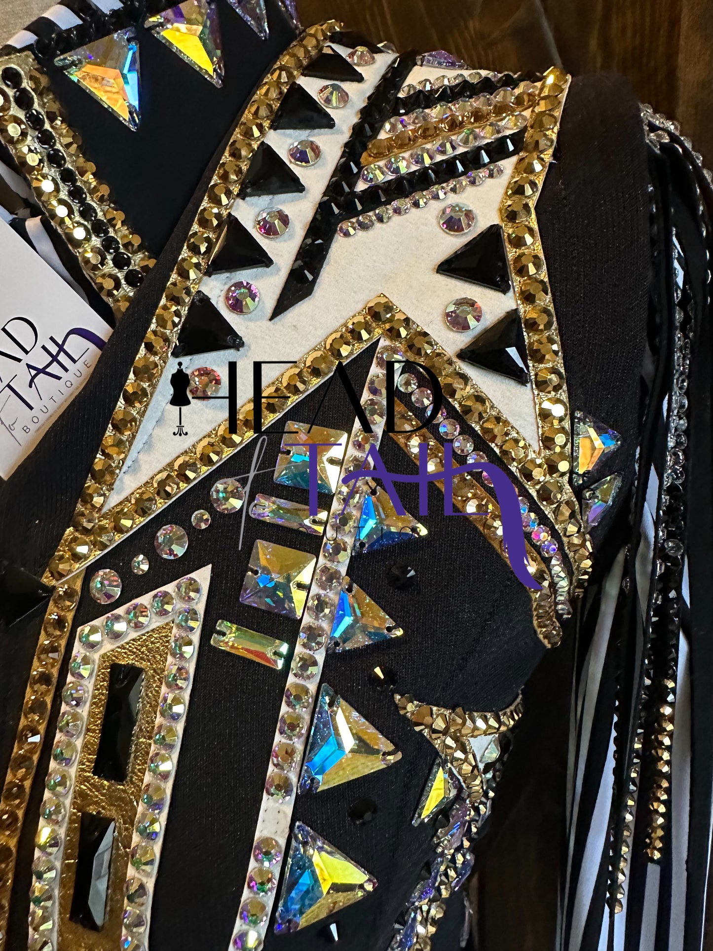 Kevin Garcia Originals Black, Gold & White Bolero + Day Shirt (Never Worn) - Size 4