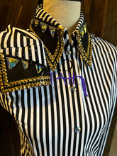 Load image into Gallery viewer, Kevin Garcia Originals Black, Gold &amp; White Bolero + Day Shirt (Never Worn) - Size 4
