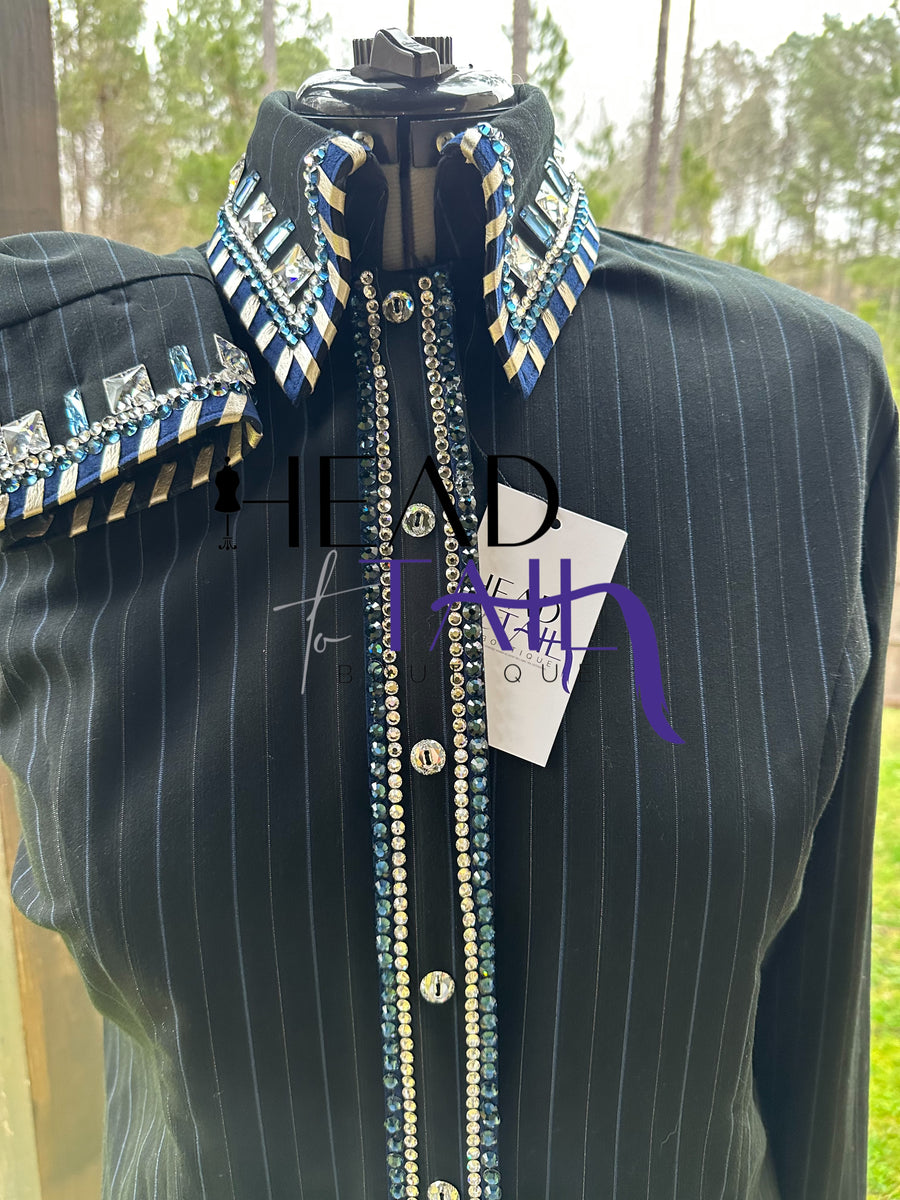 to – Head 16 Tail with Originals Black Garcia Pinstripe Boutique Blue - Kevin Shirt Size Day