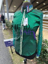 Load image into Gallery viewer, Kevin Garcia Originals Emerald Green, Pink &amp; Purple Sheer Sleeve - Size 14
