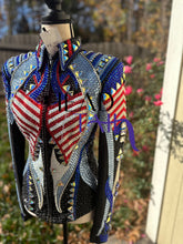 Load image into Gallery viewer, Trudy Black Label Blues, White &amp; Red Showmanship Jacket
