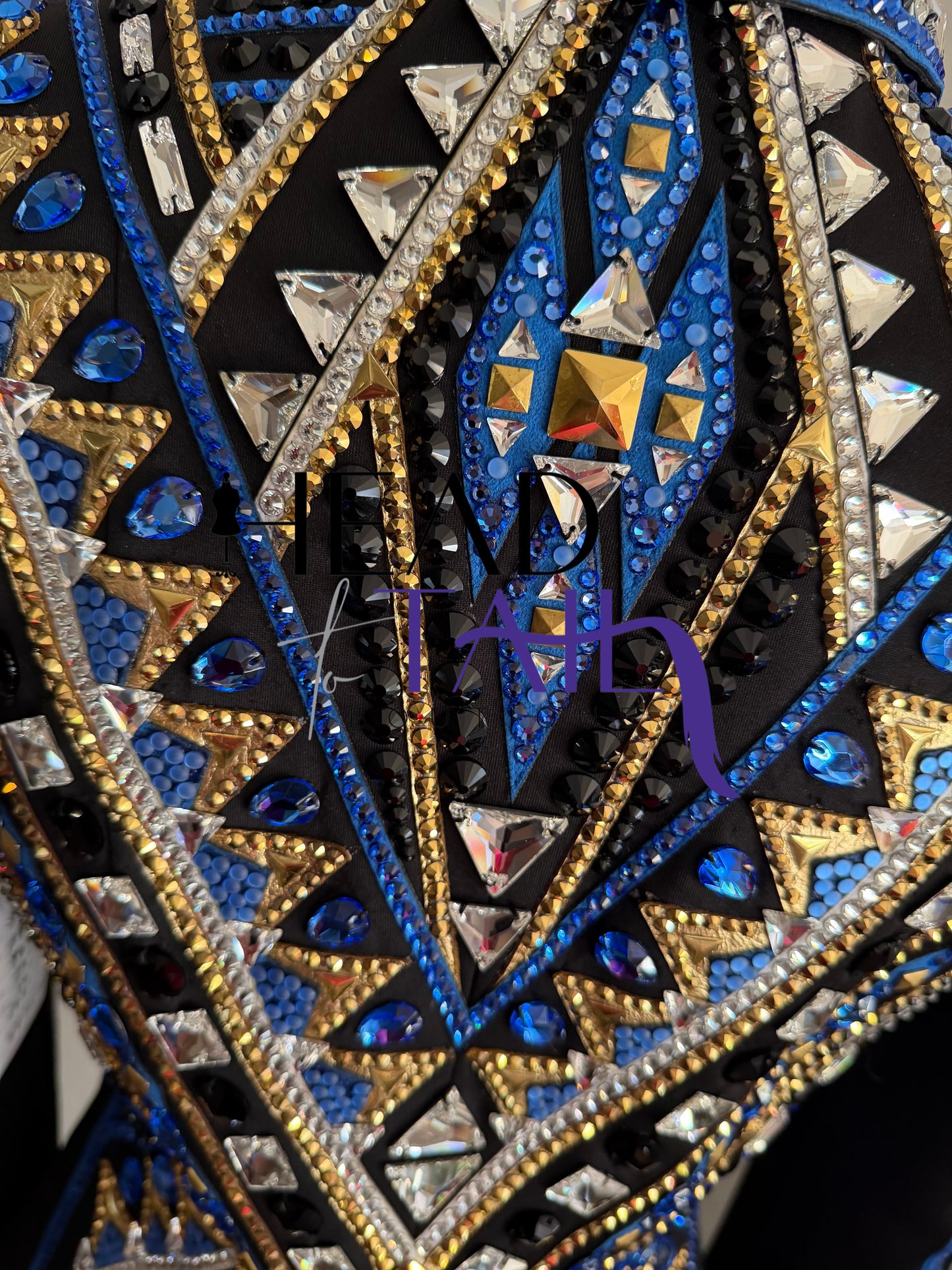 Lindsey James Show Clothing Blues, Gold & Black Showmanship Jacket - X-Small/Small