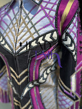 Load image into Gallery viewer, Unbridled Couture Fuchsia Purple, Gold &amp; Black Showmanship - Youth Large/Adult X-Small
