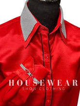 Load image into Gallery viewer, HouseWear Tailored Collection Silky Red with Black/White Print - X-Small
