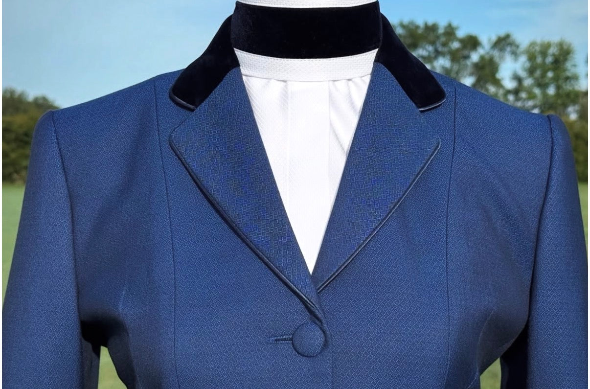 Boo Yah White Shirt with Thick Black Velvet Ribbon Strip and Copper V Collars - Size 32