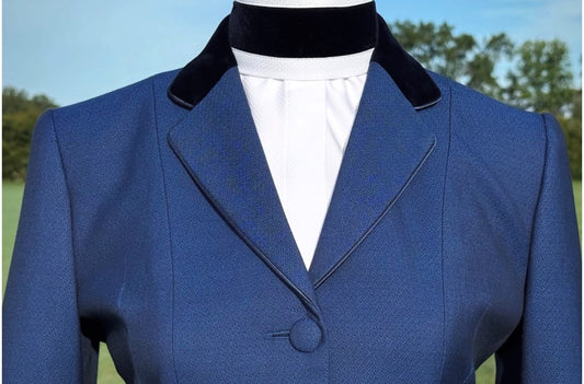 Boo Yah White Shirt with Thick Black Velvet Ribbon Strip and Copper V Collars - Size 32