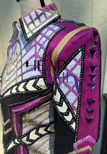 Load image into Gallery viewer, Unbridled Couture Fuchsia Purple, Gold &amp; Black Showmanship - Youth Large/Adult X-Small
