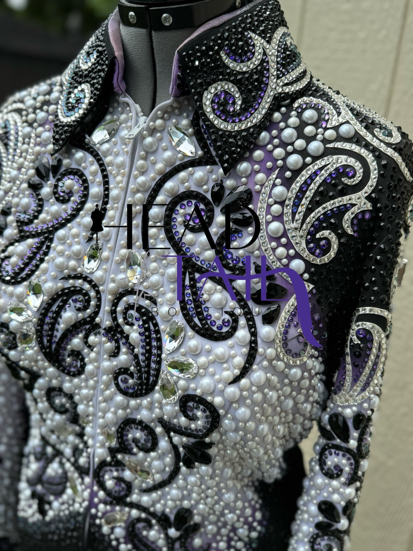 Lindsey James Show Clothing Purple, White, Black & Pearl Jacket - 3XL
