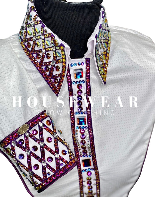HouseWear Show Clothing White with Multi-Color Day Shirt - XSmall/Small