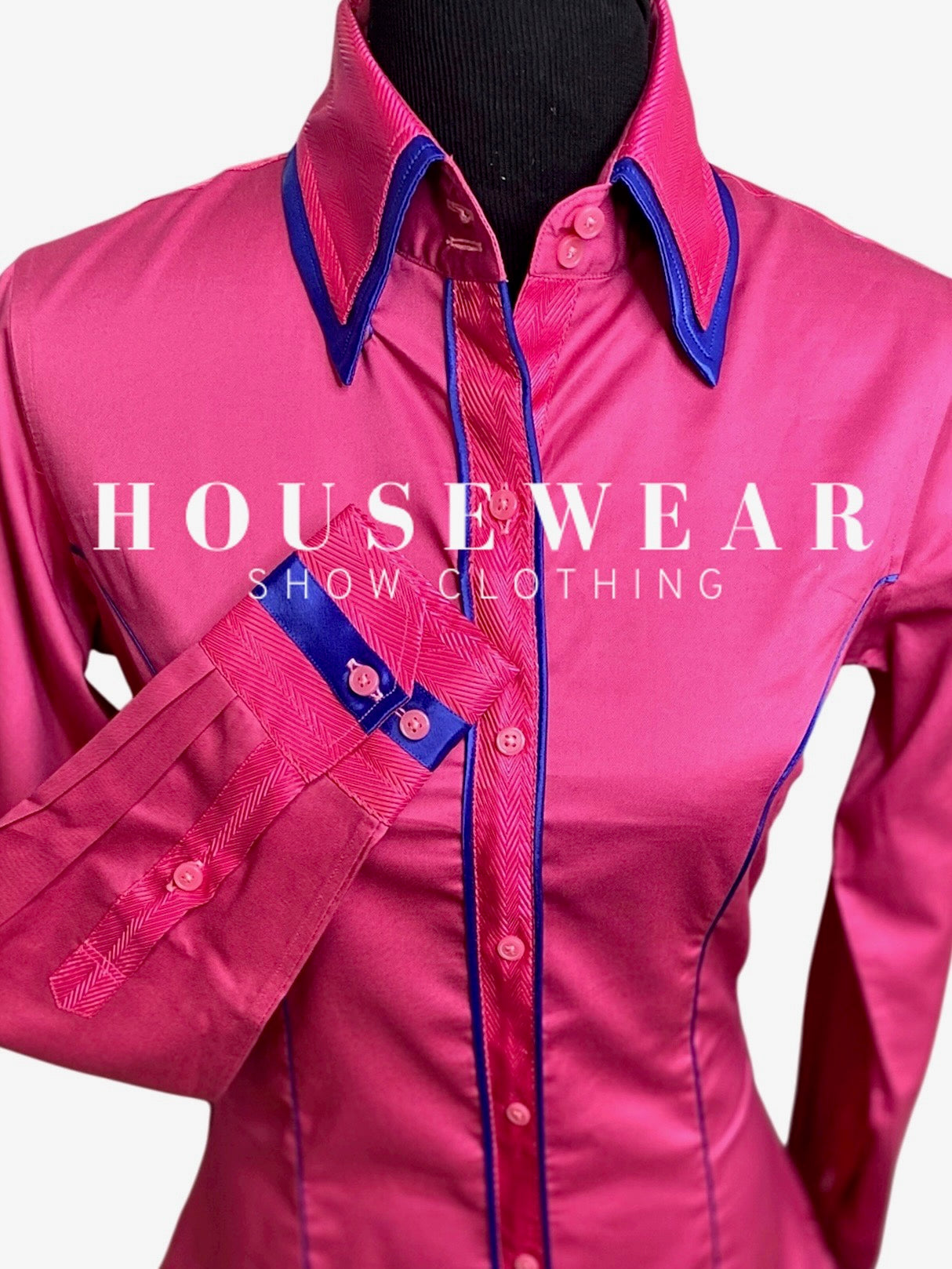 HouseWear Tailored Collection Fuchsia Hot Pink & Royal - Small
