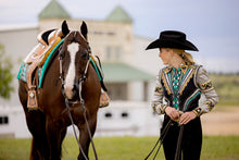 Load image into Gallery viewer, Unbridled Couture &amp; LJ Teal, Silver &amp; Greens 4 Piece Set - YOUTH
