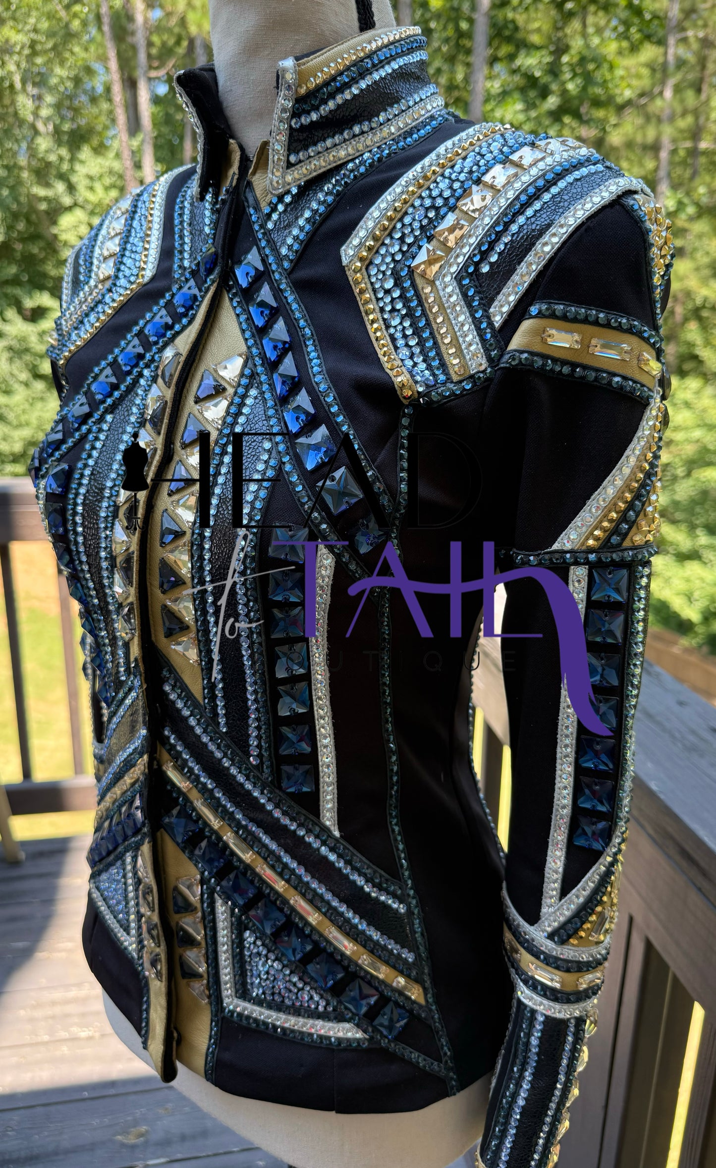 Totally Outfitted Black, Navy, Gold & Silver Jacket - YOUTH