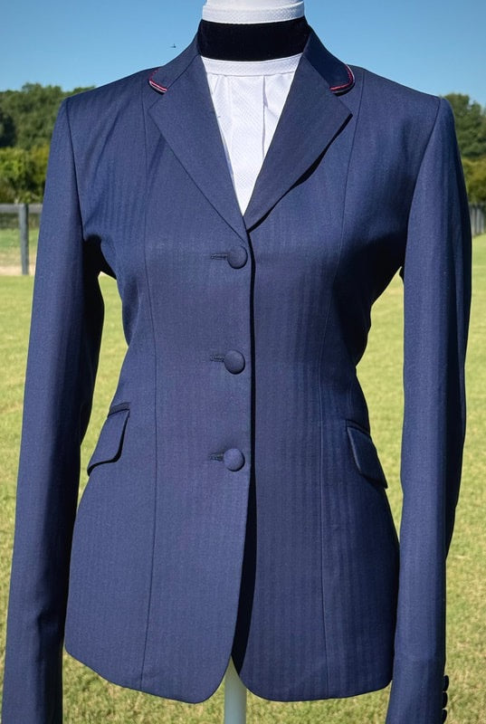 Boo Yah Navy w/ Burgundy Double Piping - Size 0 LONG
