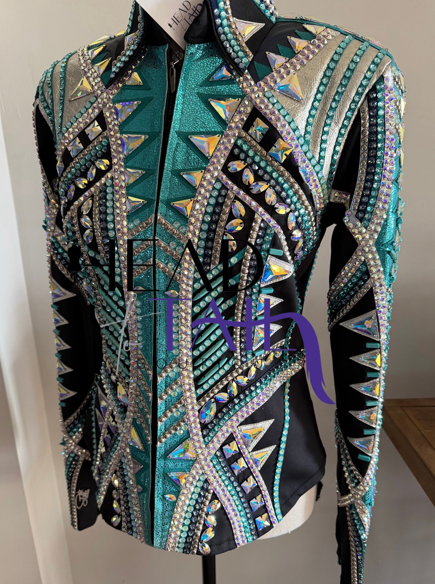 Stella Show Clothing Metallic Teal & Silver Jacket - Small/Medium
