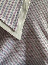 Load image into Gallery viewer, HouseWear Tailored Collection White, Blue &amp; Light Purple Stripe Print  - Medium
