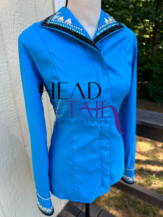 Showtime Show Clothing Teal Blue  - Small - FINAL SALE