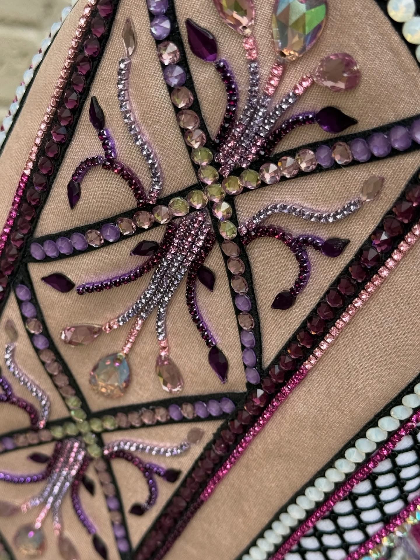 Unbridled Couture Purples, Champagne & Black Showmanship Jacket - Medium