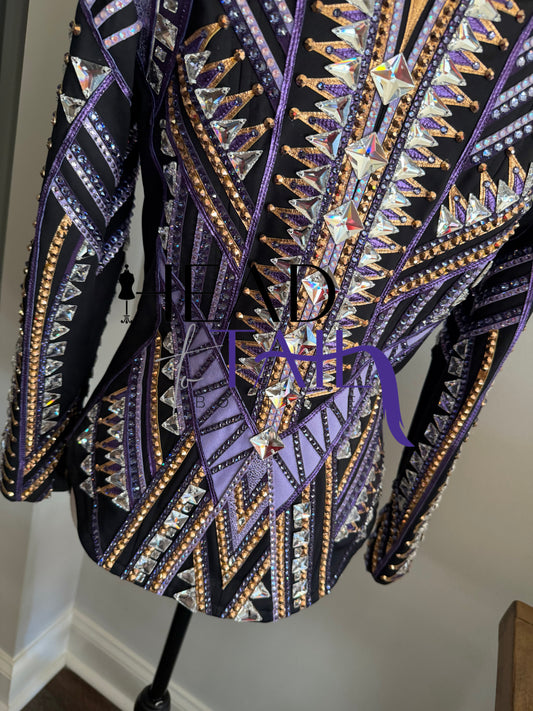 Stella Show Clothing Purple & Copper Showmanship Jacket - X-Small/Small