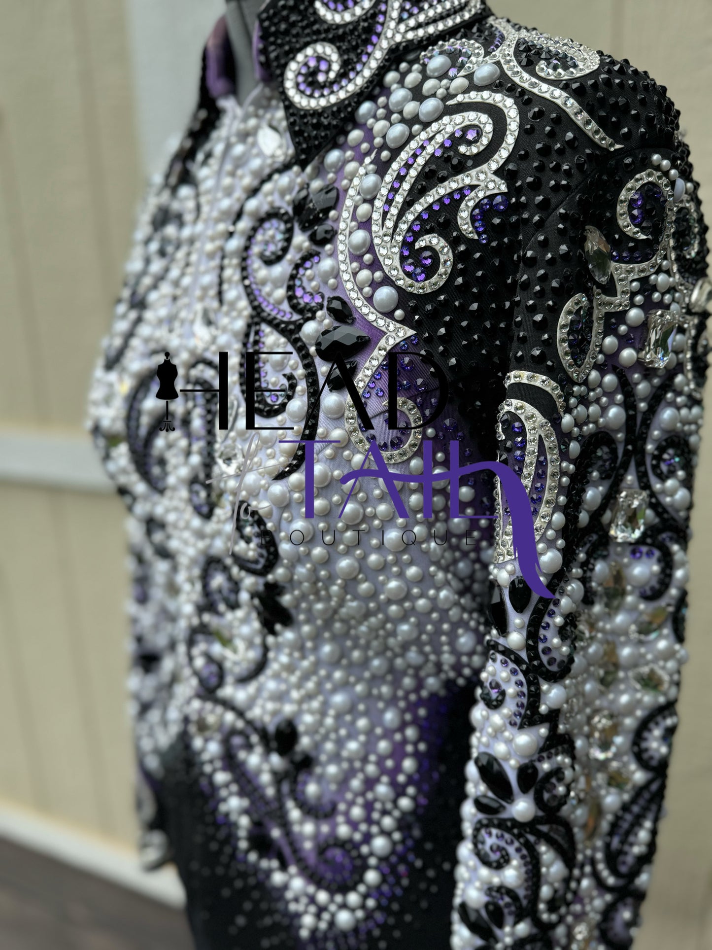Lindsey James Show Clothing Purple, White, Black & Pearl Jacket - 3XL
