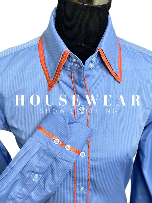 HouseWear Tailored Collection Light Blue & Orange - Medium