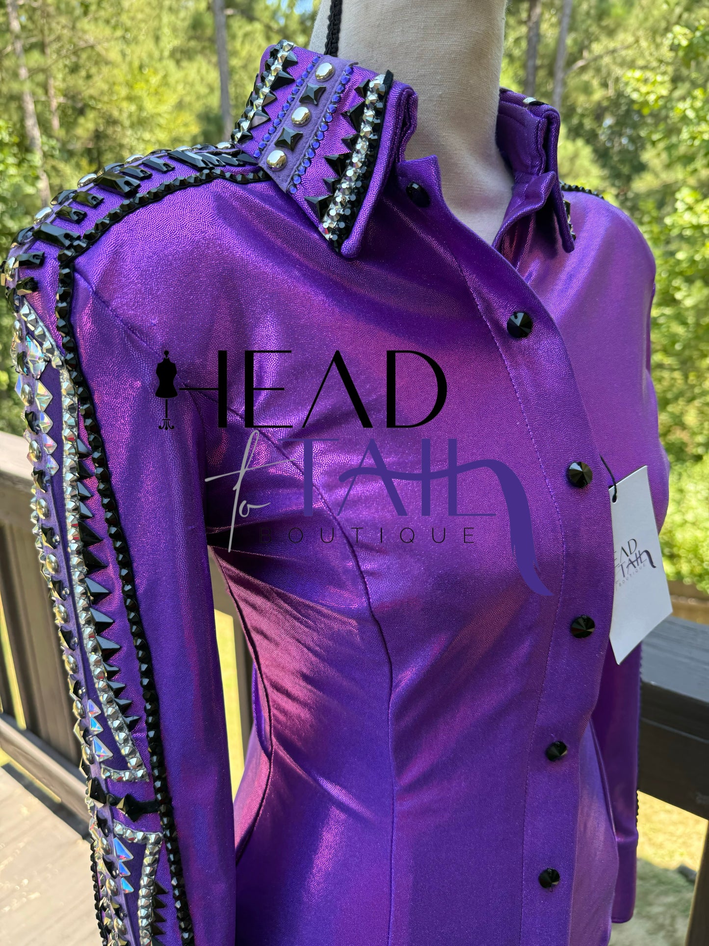 Kevin Garcia Originals Royal Purple Metallic Full Sleeve Design - Size: Custom Piece APX 6/8 SHORT
