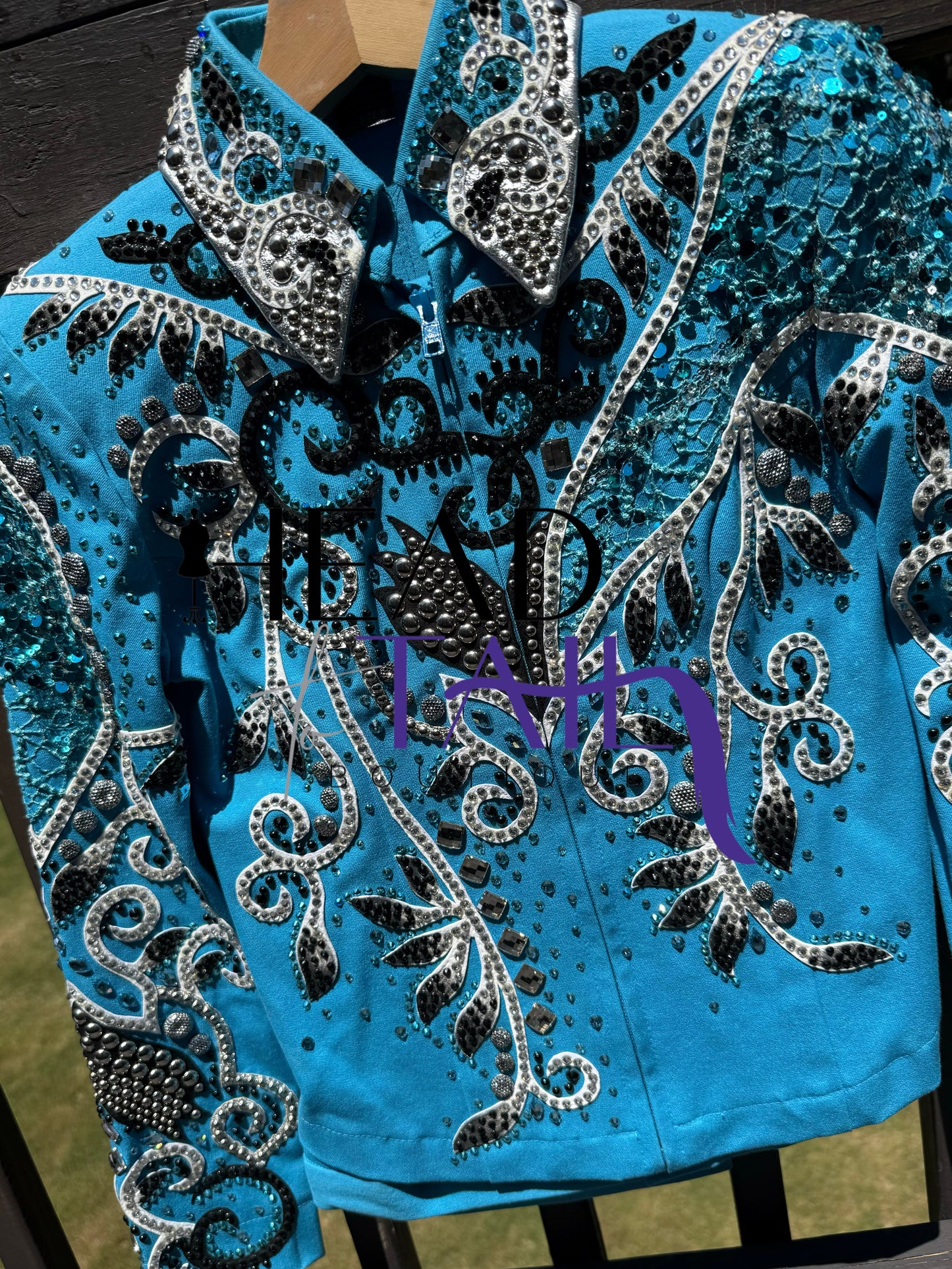Lindsey James Show Sky Blue, Black & Silver Jacket - YOUTH