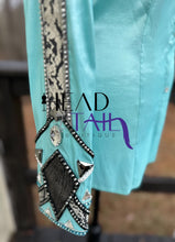 Load image into Gallery viewer, Southern Designs by Shannon Mint. Grey Snakeskin &amp; Blake Day Shirt &amp; Bolero Vest - Small/Medium
