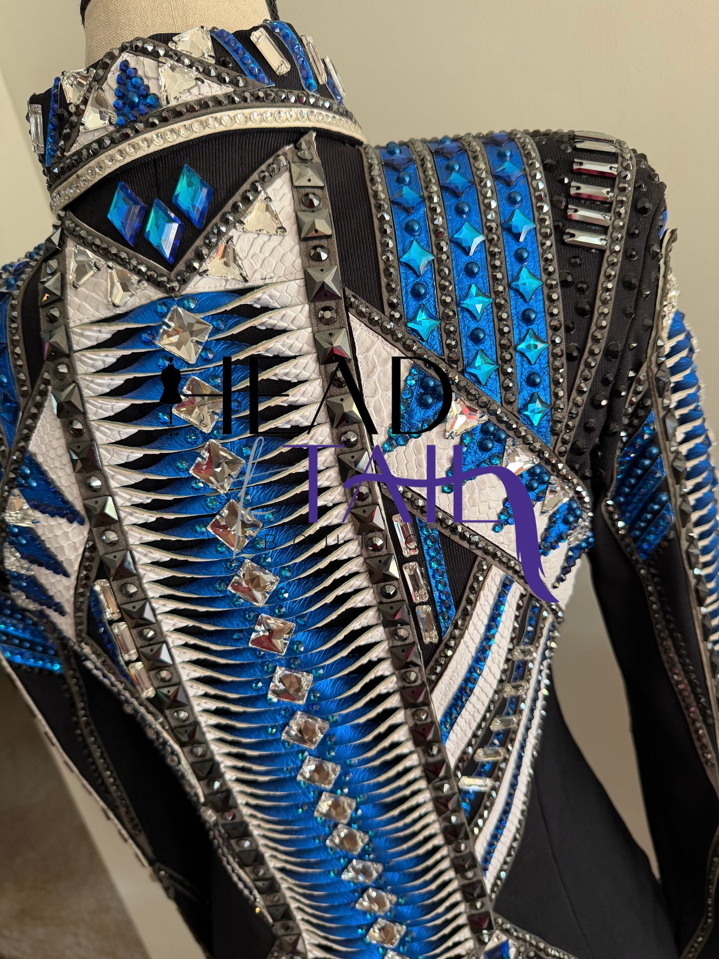 Juls Collection Black, Blue & White Jacket- YOUTH Large/ADULT X-Small